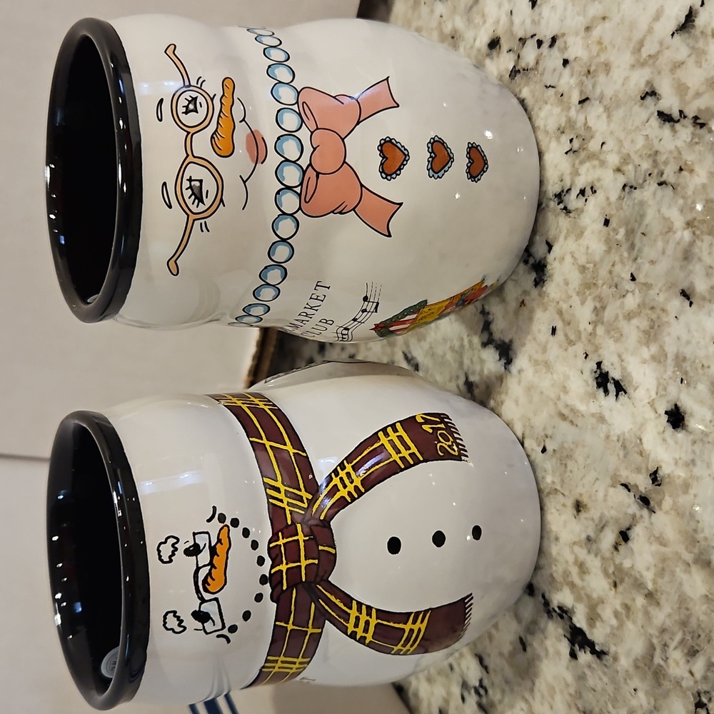 Christkindlmarket Kinder Club 2017 2018 snow people hot cocoa mugs collectible